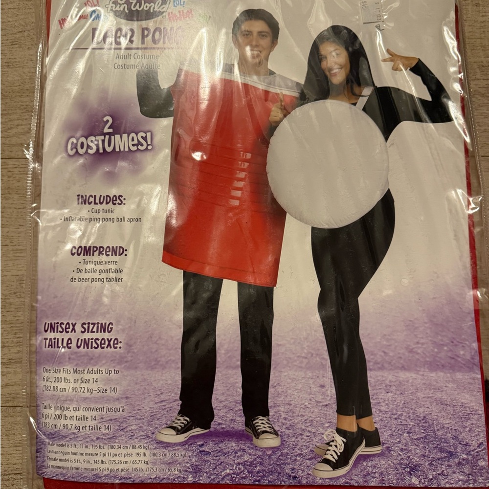Ping Pong Costume Set - Red and Black